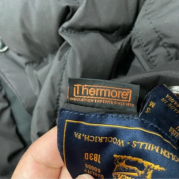 WOOLRICH Reversible Puffer Jacket Men S Buffalo Checked Goose Down Feathers Snap - Picture 11 of 16